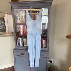 anthropologie cloth and stone,cropped denim jumpsuit